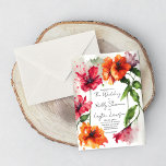 Vibrant Artistic Red Orange Anemone Floral Wedding Invitation<br><div class="desc">This artsy and vibrant wedding invitation is perfect for the summer and spring. It features watercolor painted Anemone flowers and greenery with watercolor splashes. The color scheme includes bright orange, red, green, and white. It’s modern, artistic, elegant, pretty, unique, stylish, and classy; the perfect design to impress your guests. ***IMPORTANT...</div>