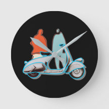 Vibrant Artsy Retro Italian Pop Art Motor Scooter