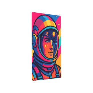 Vibrant Astronaut Metal Wall Art | Colorful Pop