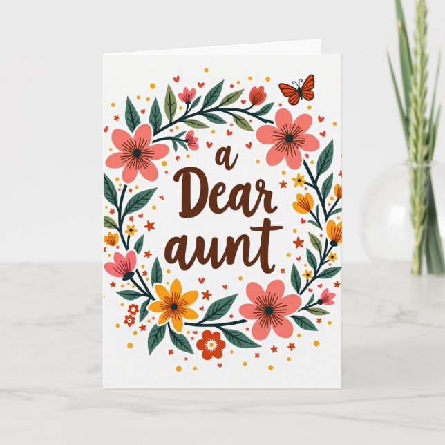 Vibrant Aunts Day Card (Front)