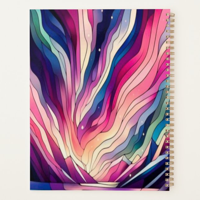 Vibrant Aurora Borealis Planner (Back)
