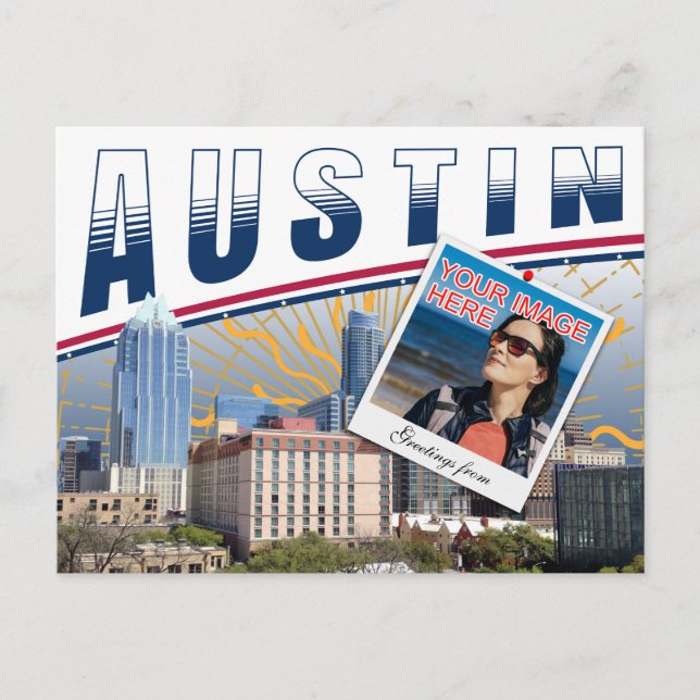 Vibrant Austin Texas Photo Collage  Postcard (Front)