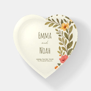 Vibrant Autumn Botanical Floral Wedding Paperweight