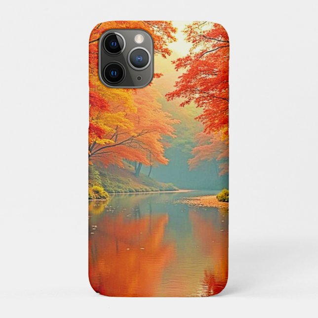 Vibrant Autumn Forest River Case-Mate iPhone Case (Back)