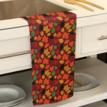 Vibrant Autumn Leaves Multi-Colored Pattern Kitchen Towel<br><div class="desc">Perfect for fall gifting and occasions,  this vibrant,  multi-colored leaves pattern is sure to provide cheer to your kitchen.</div>