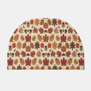 Vibrant Autumn Leaves Pattern with Fall Colors Doormat