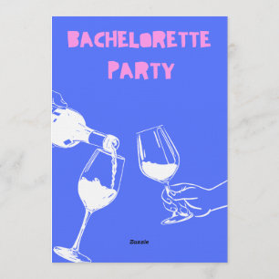 Vibrant Bachelorette Weekend Invitation for Bride