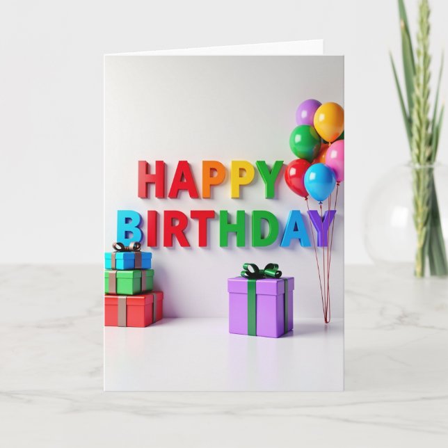 Vibrant Balloon Gift Card (Front)
