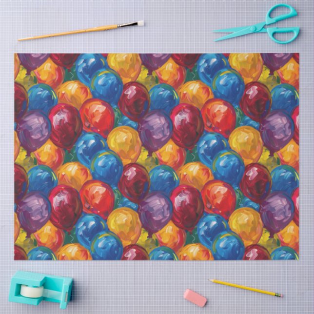 Vibrant Balloons  Tissue Paper (Craft)