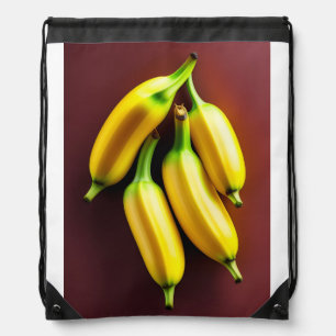 Vibrant Banana Art Drawstring Backpack