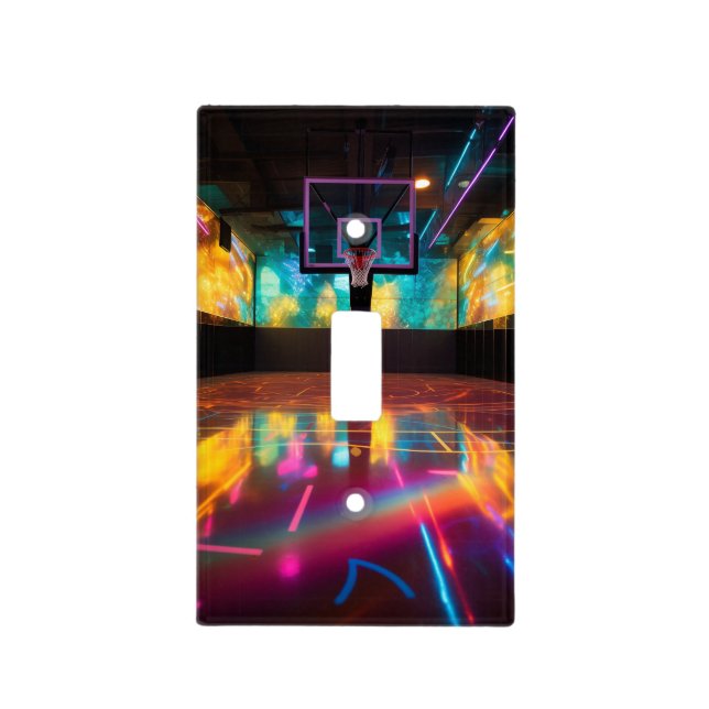 Vibrant Basketball Light Switch Cover (Front)