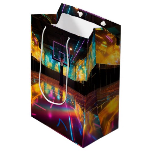 Vibrant  Basketball Medium Gift Bag