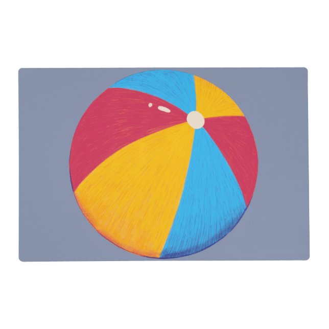 Vibrant Beach Ball Placemat  (Front)