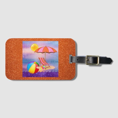 Vibrant Beach Luggage Tag