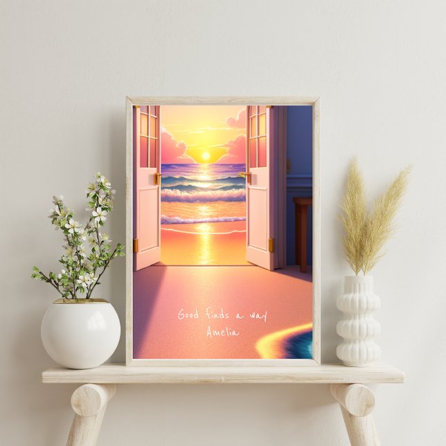 Vibrant Beach Manifestation Acrylic Print (Creator Uploaded)