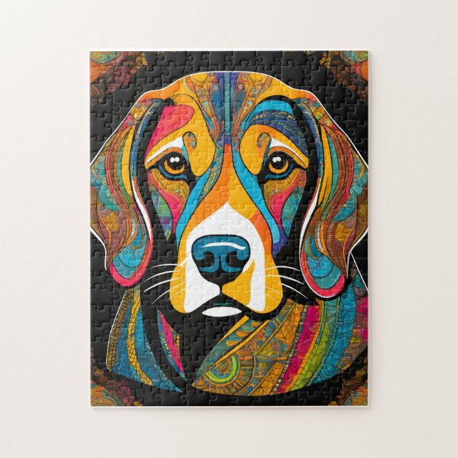 Vibrant Beagle Pet Jigsaw Puzzle (Vertical)