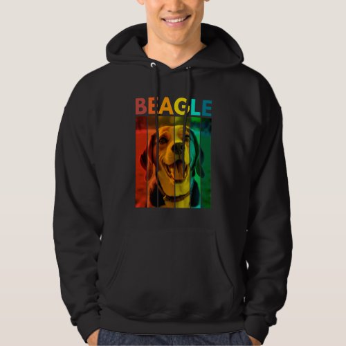 Vibrant Beagle Retro Design Hoodie