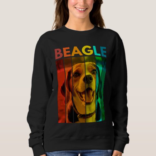 Vibrant Beagle Retro Design Sweatshirt