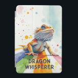 Vibrant Bearded Dragon Art Colorful Watercolor iPad Mini Cover<br><div class="desc">Bring a splash of color and reptilian charm with this stunning bearded dragon art. Featuring an intricately detailed illustration of a bearded dragon in warm tones of orange and yellow, this artwork is set against a lively watercolor backdrop bursting with pinks, blues, and greens. The combination of detailed realism and...</div>