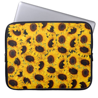 Vibrant Beautiful Sunflowers Nature Floral Prints Laptop Sleeve