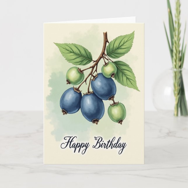 Vibrant Berries Birthday Card (Front)