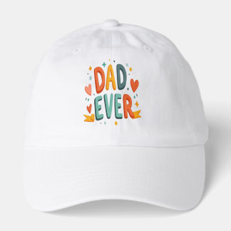 Vibrant Best Dad Ever PNG With Hearts And Stars Hat
