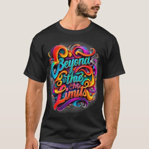 Vibrant Beyond the Limits Typography Art Tee