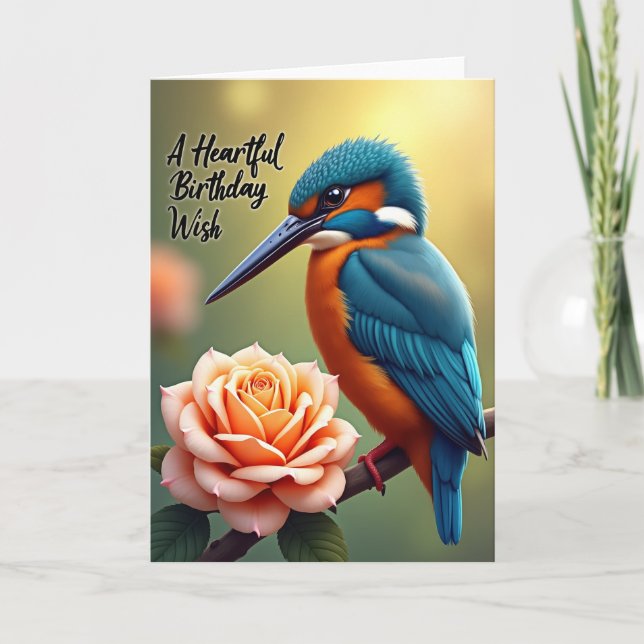 Vibrant Bird Birthday Card (Front)