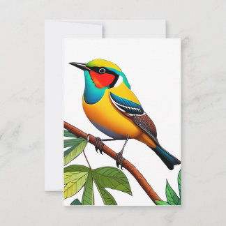 Vibrant Bird Thank You Card with Stunning Design