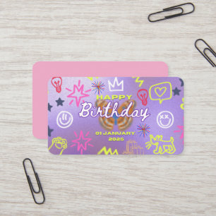 Vibrant Birthday Celebration Card