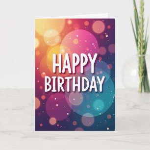 Vibrant Birthday Gradient Card