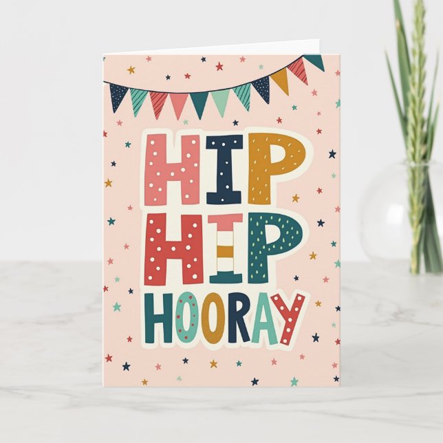 Vibrant Birthday Pattern Card (Front)