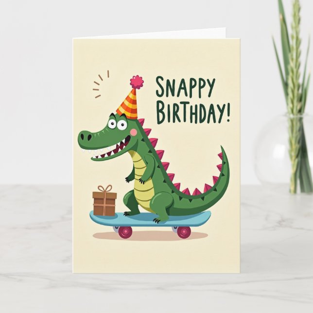 Vibrant Birthday Reptile Card (Front)
