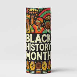 Vibrant Black History Month Afro Culture  Pillar Candle