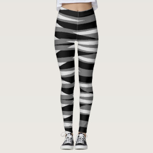 Vibrant black white classic "Ratti_Creative_Arts" Leggings