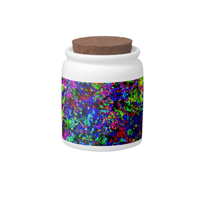 Vibrant blast abstract Candy Jar,Multi color joy  Jar (Front)