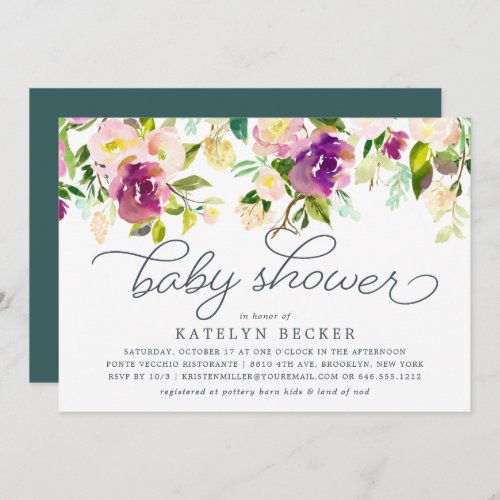 Vibrant Bloom Baby Shower Invitation