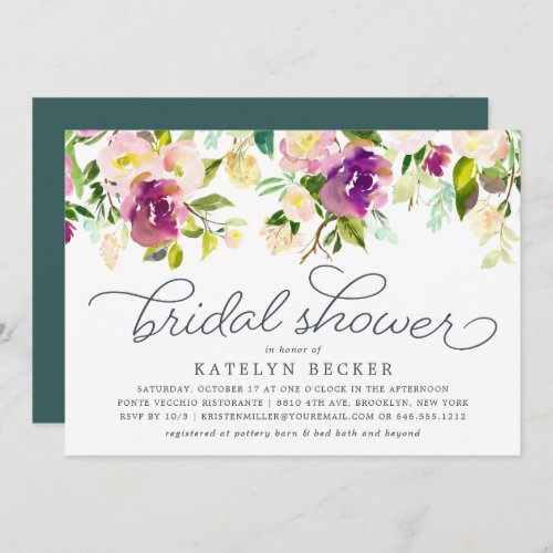Vibrant Bloom Bridal Shower Invitation