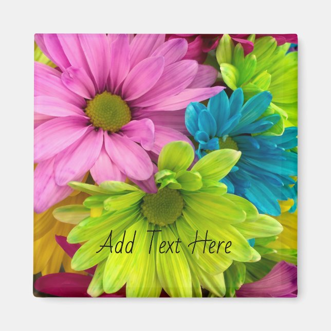 Vibrant Bloom – Colorful Floral Art Magnet (Front)