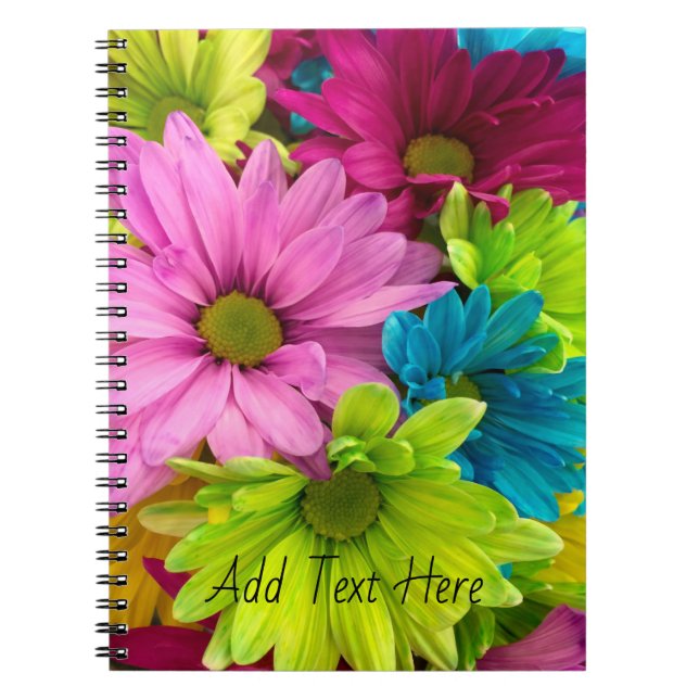 Vibrant Bloom – Colorful Floral Art Notebook (Front)