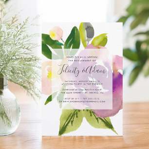 Vibrant Bloom Engagement Party Invitation