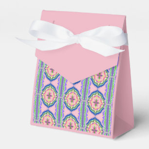 Vibrant Bloom Kaleidoscope: Pink & Emerald Mandala Favor Boxes