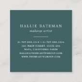 Vibrant Bloom | Modern Watercolor Floral Square Business Card (Back)