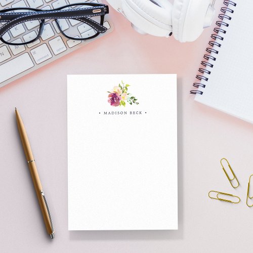 Vibrant Bloom Personalized Post_it Notes