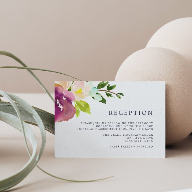 Vibrant Bloom Reception Card (Creator Uploaded)