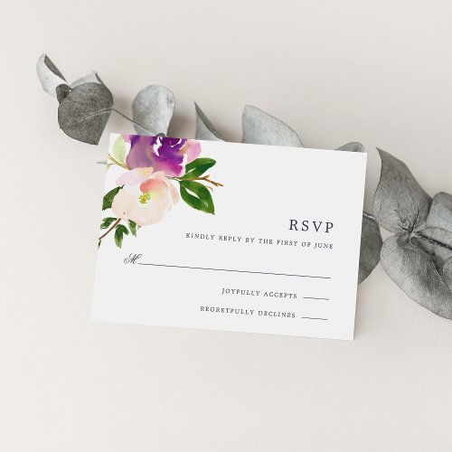 Vibrant Bloom RSVP Card