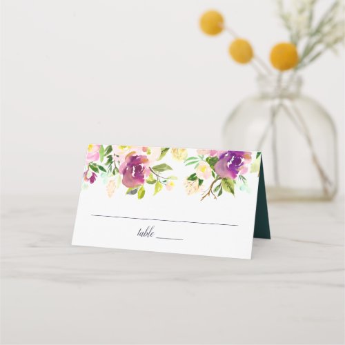 Vibrant Bloom Wedding Place Card