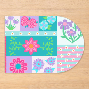 Vibrant Blooming Flowers Design Acrylic Invitations