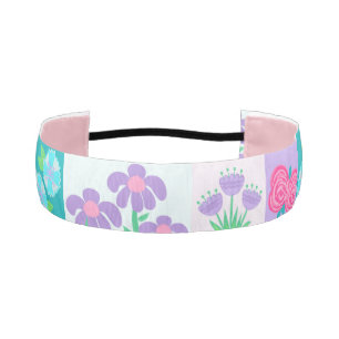 Vibrant Blooming Flowers Design Athletic Headband