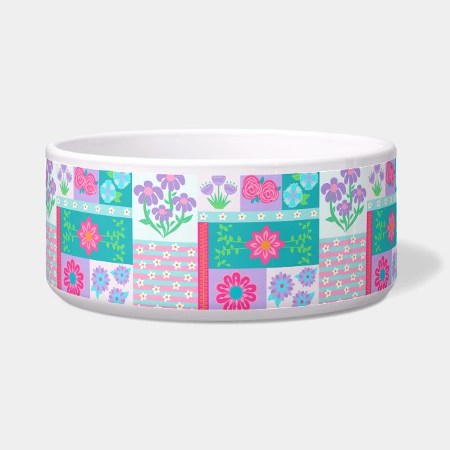 Vibrant Blooming Flowers Design Bowl (Front)